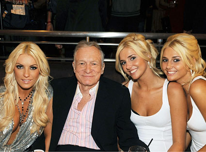 Hugh Hefner, Kristina Shannon, Crystal Harris, Karissa Shannon Hugh Hefner, Kristina Shannon, Crystal Harris, Karissa Shannon
